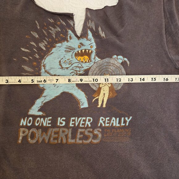 Deconstructed FLAMING LIPS POWERLESS 2009 CONCERT TOUR TEE - Picture 2 of 6